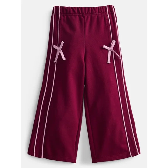 Wonder Nation Toddler Girls Track Pants with Bows, Sizes 18M-5T | Walmart (US)