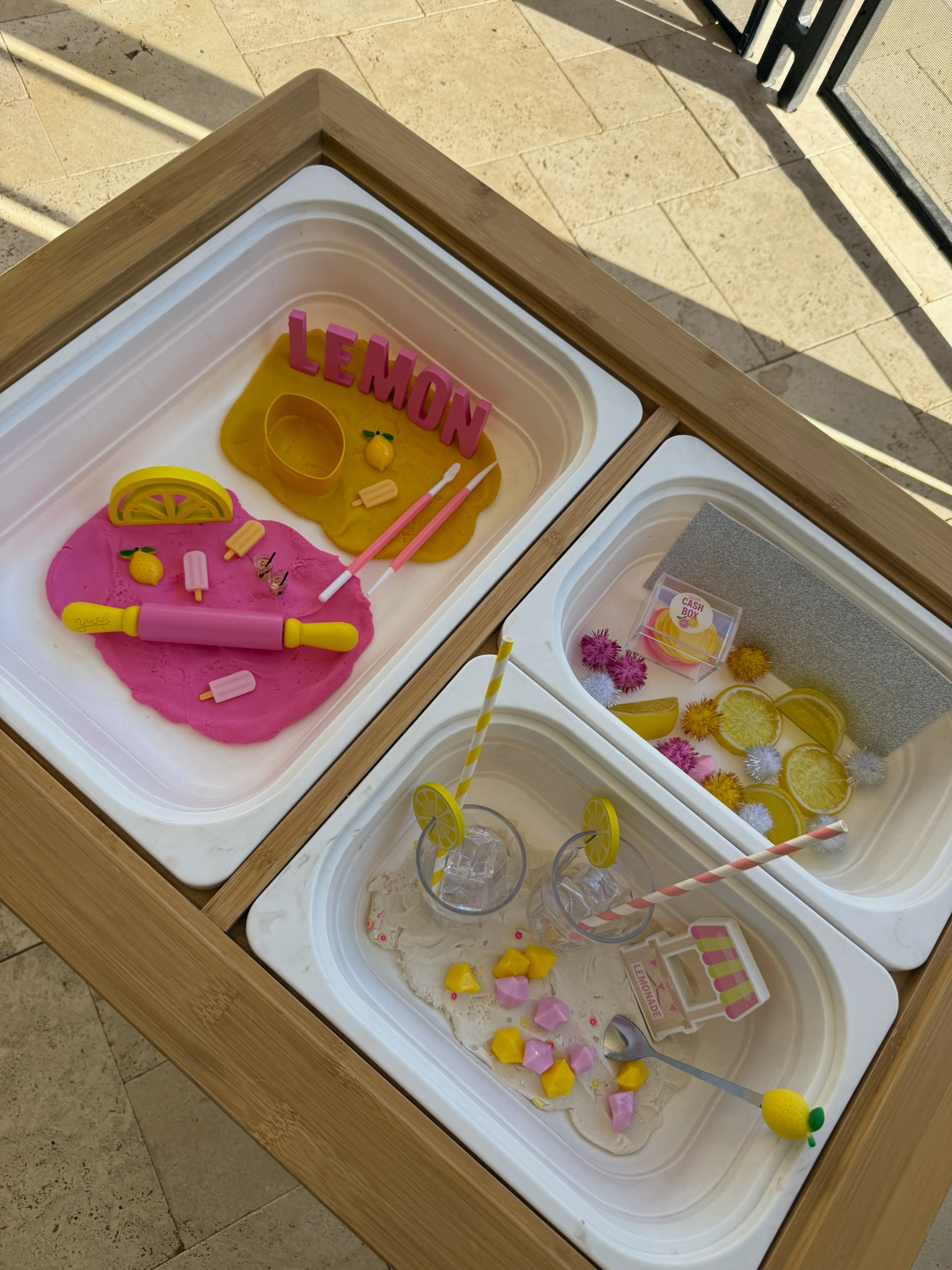 Lemonade stand sensory bin - such a cute idea! 🍋

#LTKKids