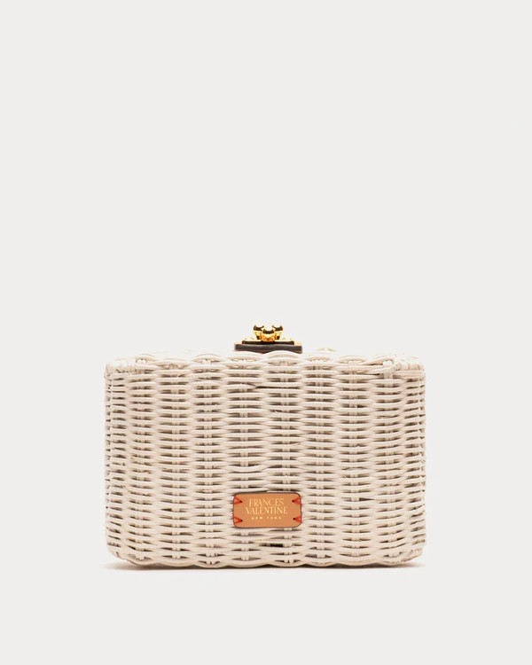 Paige Wicker Clutch - Off White | Frances Valentine