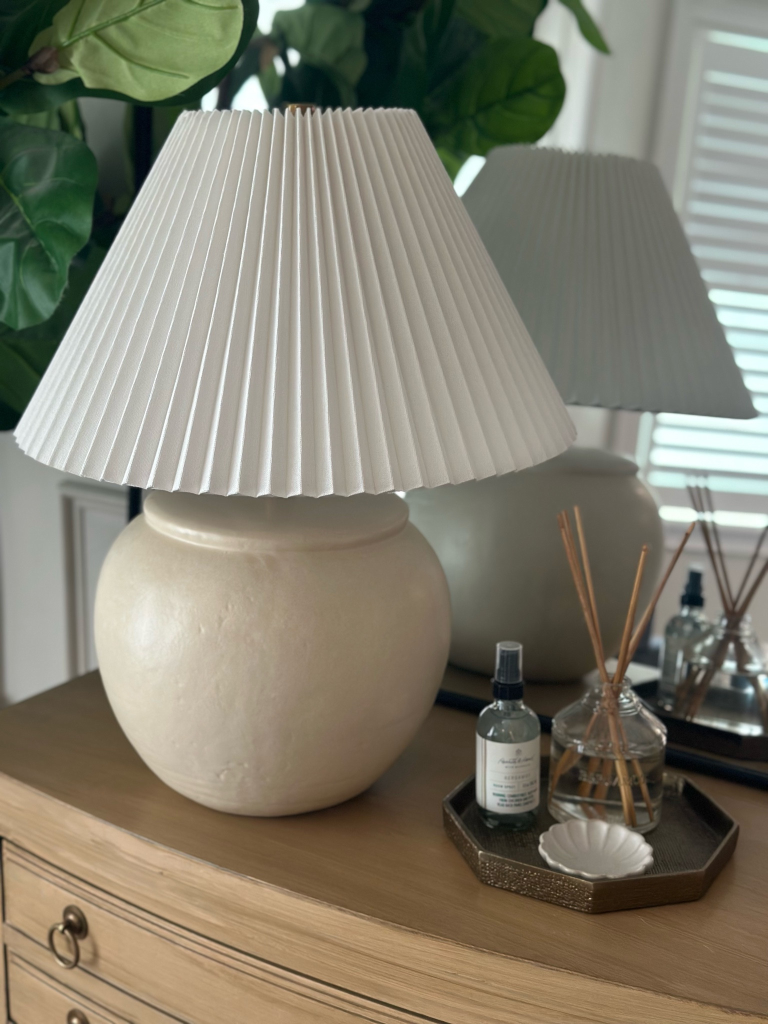 Target pleated lamp neutral
Nightstand for primary bedroom 

#LTKHome #LTKFindsUnder50 #LTKSaleAlert