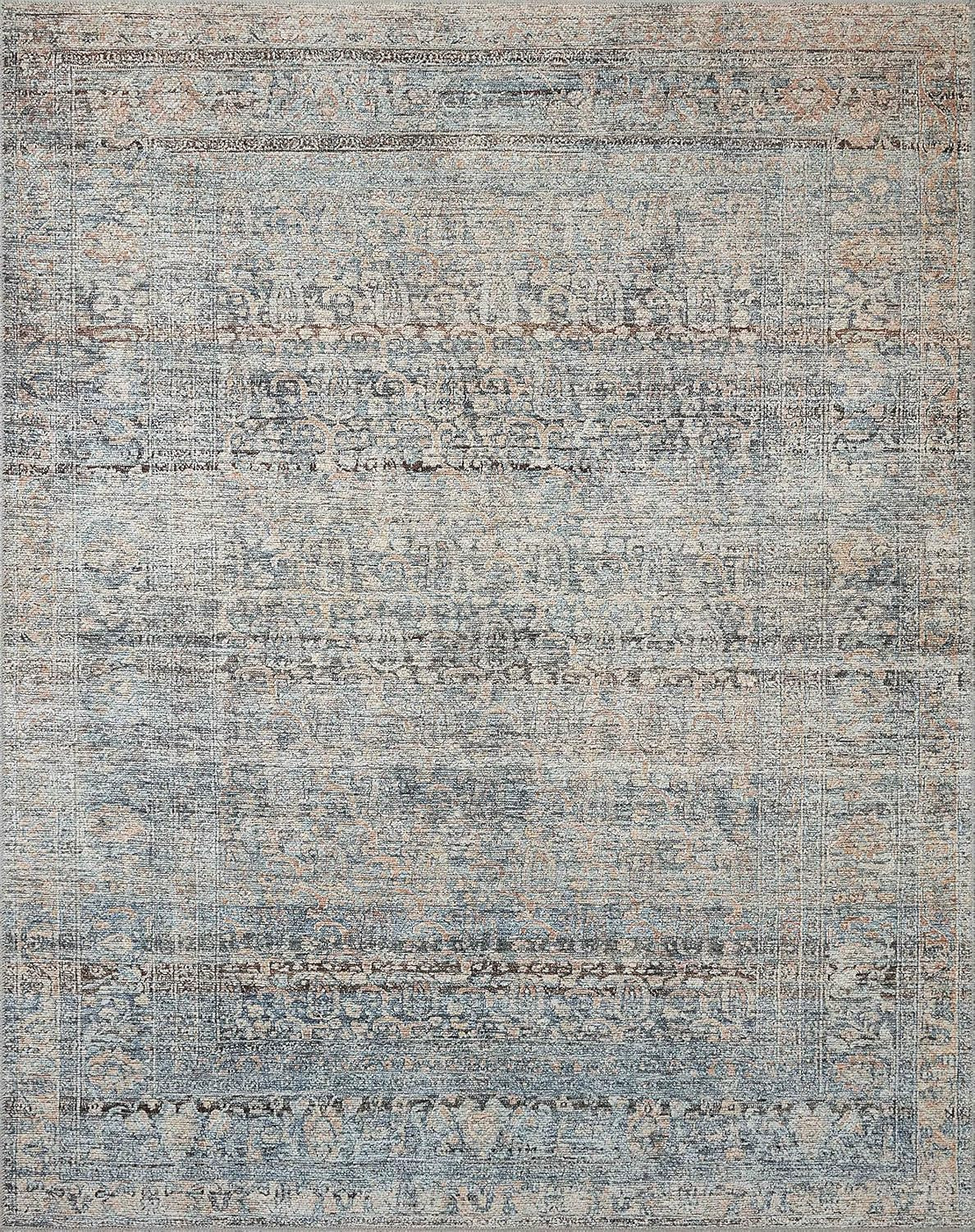 Loloi Amber Lewis x Billie Denim/Blush 6'-0" x 9'-0" Area Rug | Amazon (US)