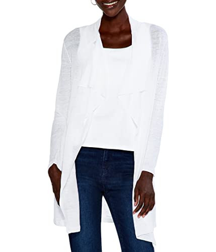 NIC+ZOE Women's Featherweight Drape Cardigan, Paper White | Amazon (US)