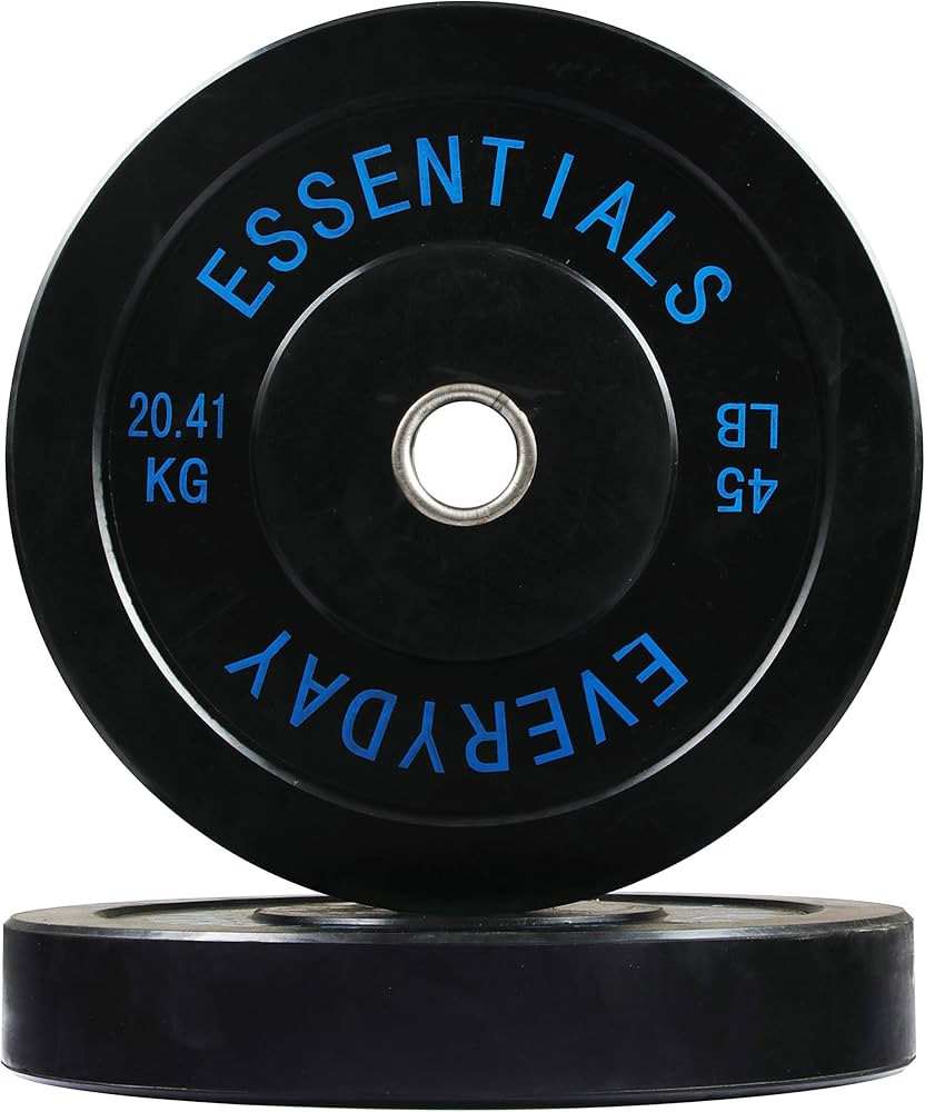 BalanceFrom Fitvids Color Coded Olympic Bumper Plate Weight Plate with Steel Hub, Pairs or Sets | Amazon (US)