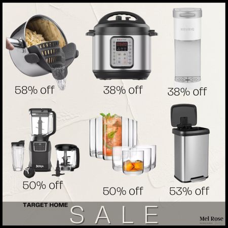 Target kitchen sale! It says up to 30% off, but I found some good stuff over half off!

Air fryer, Keurig, Ninja blender, garbage can, etc!

My ninja blender set is one of my most used appliances! It has the full-size blender, individual blender, and food processor 

Kitchen sale
Cooking

#LTKsalealert #LTKfindsunder100 #LTKhome