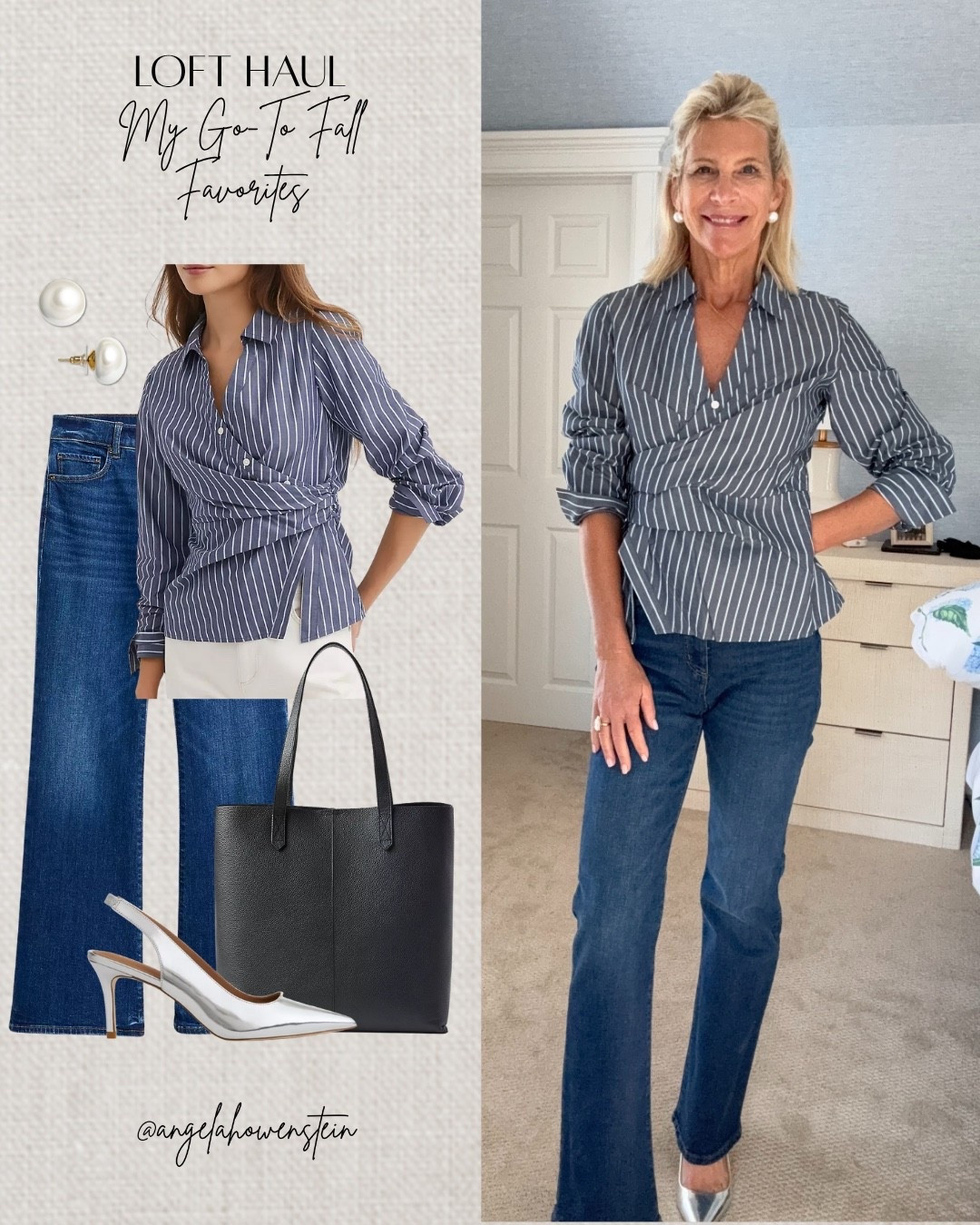Effortless and polished—this Loft wrap shirt is an instant favorite for fall. Love how it elevates classic denim with just the right amount of structure.   The shirt is a great price from
@loft !!

#loft #falloutfit #classiclook #casualoutfit #denimstyle #casualchic #ltkfashion #ltkstyle

#LTKShoeCrush #LTKSaleAlert #LTKOver40