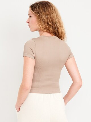 Fitted Seamless Ribbed T-Shirt | Old Navy | Old Navy (US)