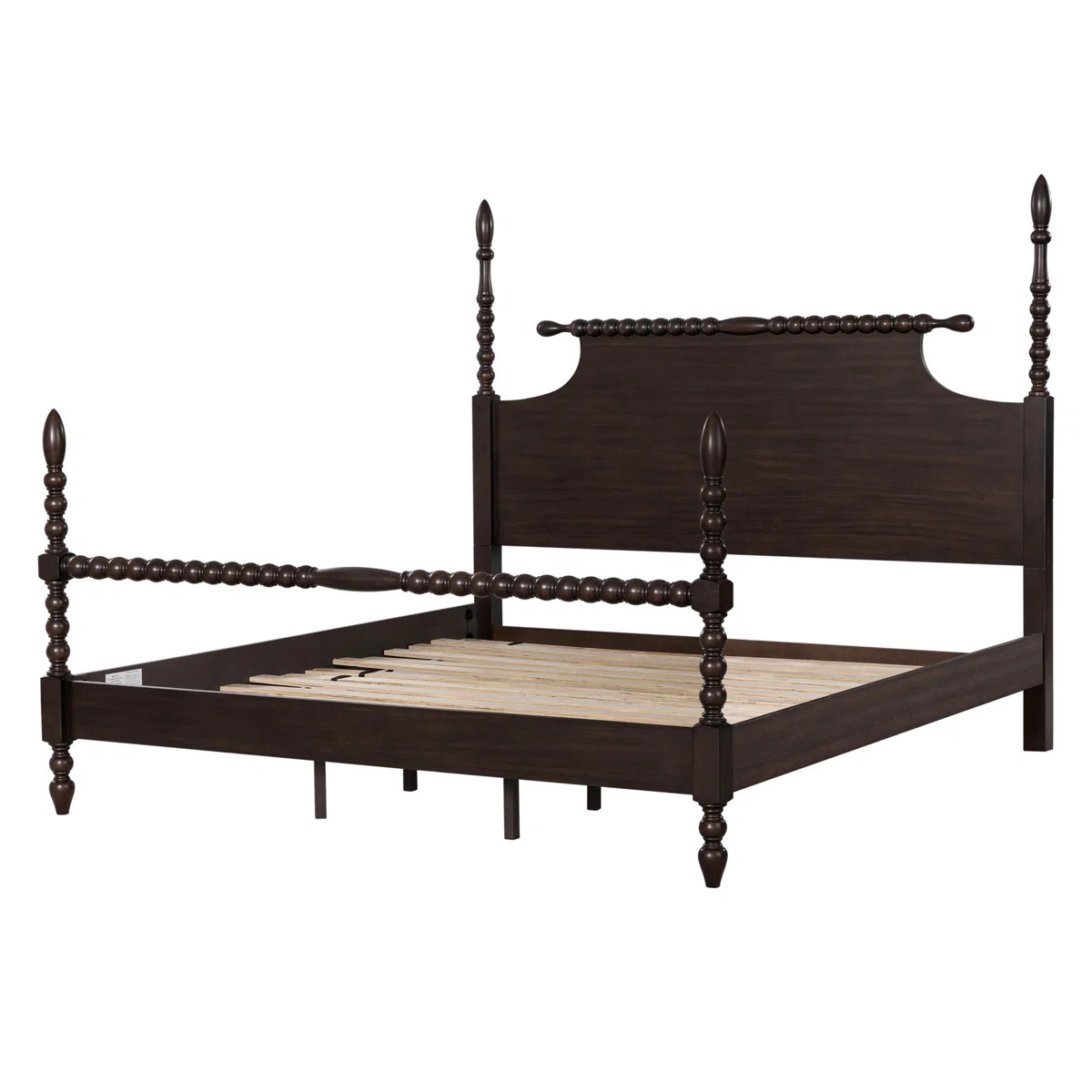 Beckett Solid Wood Low-Profile Bed Frame with Spindle Design | Wayfair North America