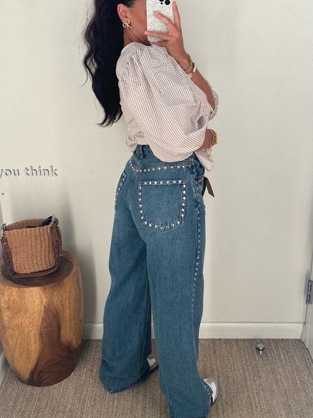 The perfect pair of high rise baggy jeans 🫶🏽 wearing 28