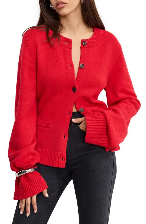 Good American Cardigan in Chili001 at Nordstrom, Size Small | Nordstrom