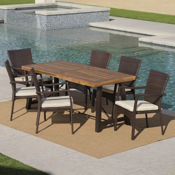 Avebury Rectangular 6 - Person 70'' Long Dining Set with Cushions | Wayfair North America