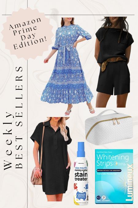 The best from last weeks Prime Day! A combination of dresses and a great 2 piece set along with life essentials. A favorite makeup bag, teeth whitening and stain remover that legit works like magic. 

#LTKfamily #LTKsalealert #LTKstyletip