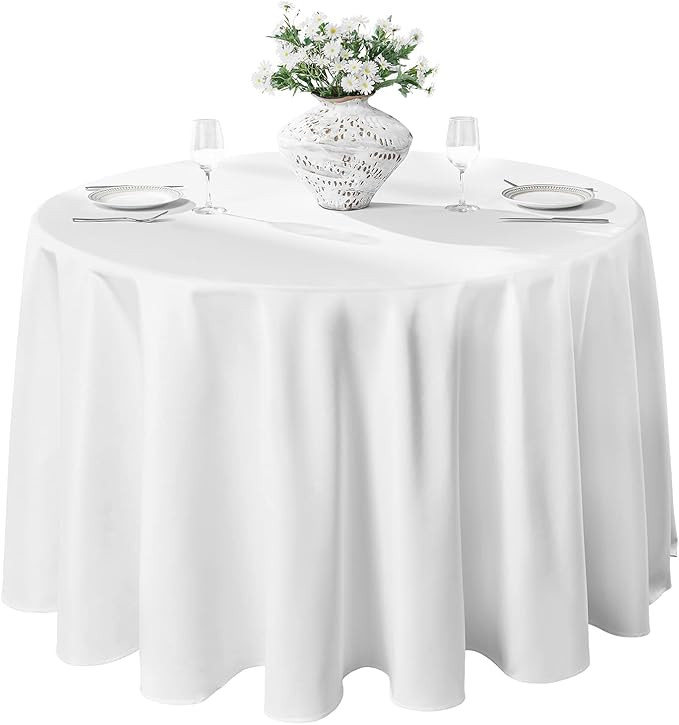 VidaFete 1 Pack 120inch Round Tablecloth Polyester Table Cloth, Stain Resistant and Wrinkle Polye... | Amazon (US)