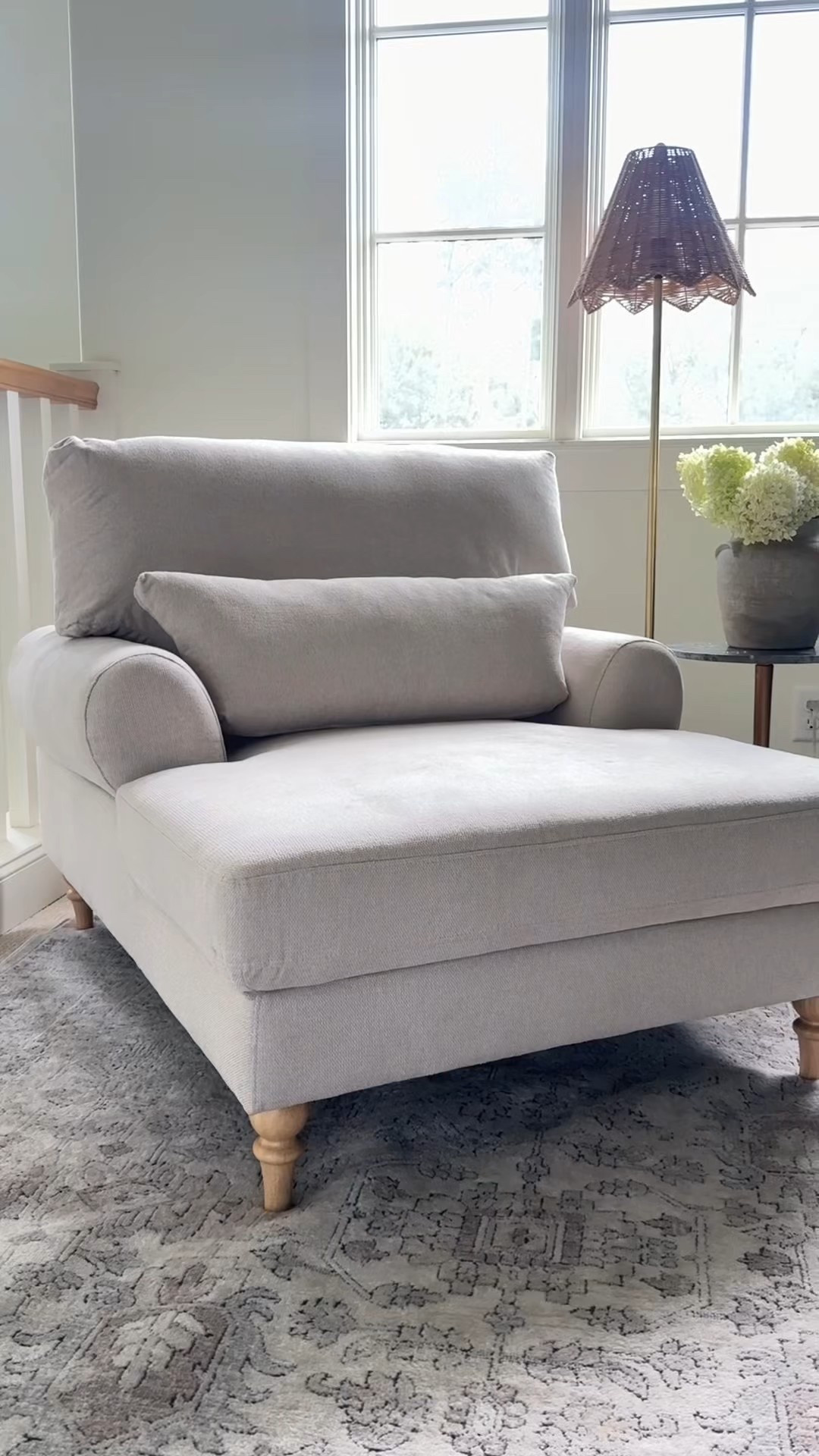 This adjustable neutral chaise lounge chair from Wayfair is my new favorite addition to our children’s loft library. It easily transitions from a deep armchair to a chaise lounge, making it perfect for reading or relaxing. The neutral upholstery and clean lines also blend beautifully with any decor style.

#WayfairHome #CozyCorner 