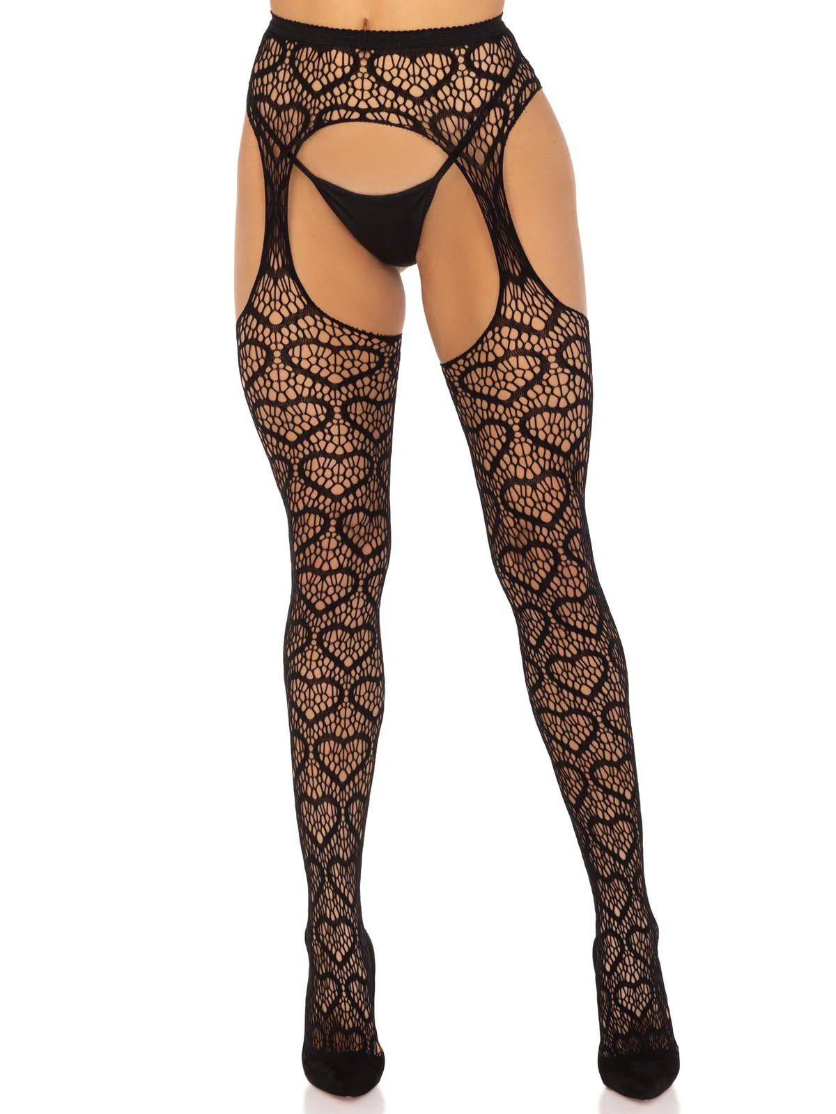 Amore Heart Net Stockings, Fishnet Tights, Hosiery | Leg Avenue | Leg Avenue