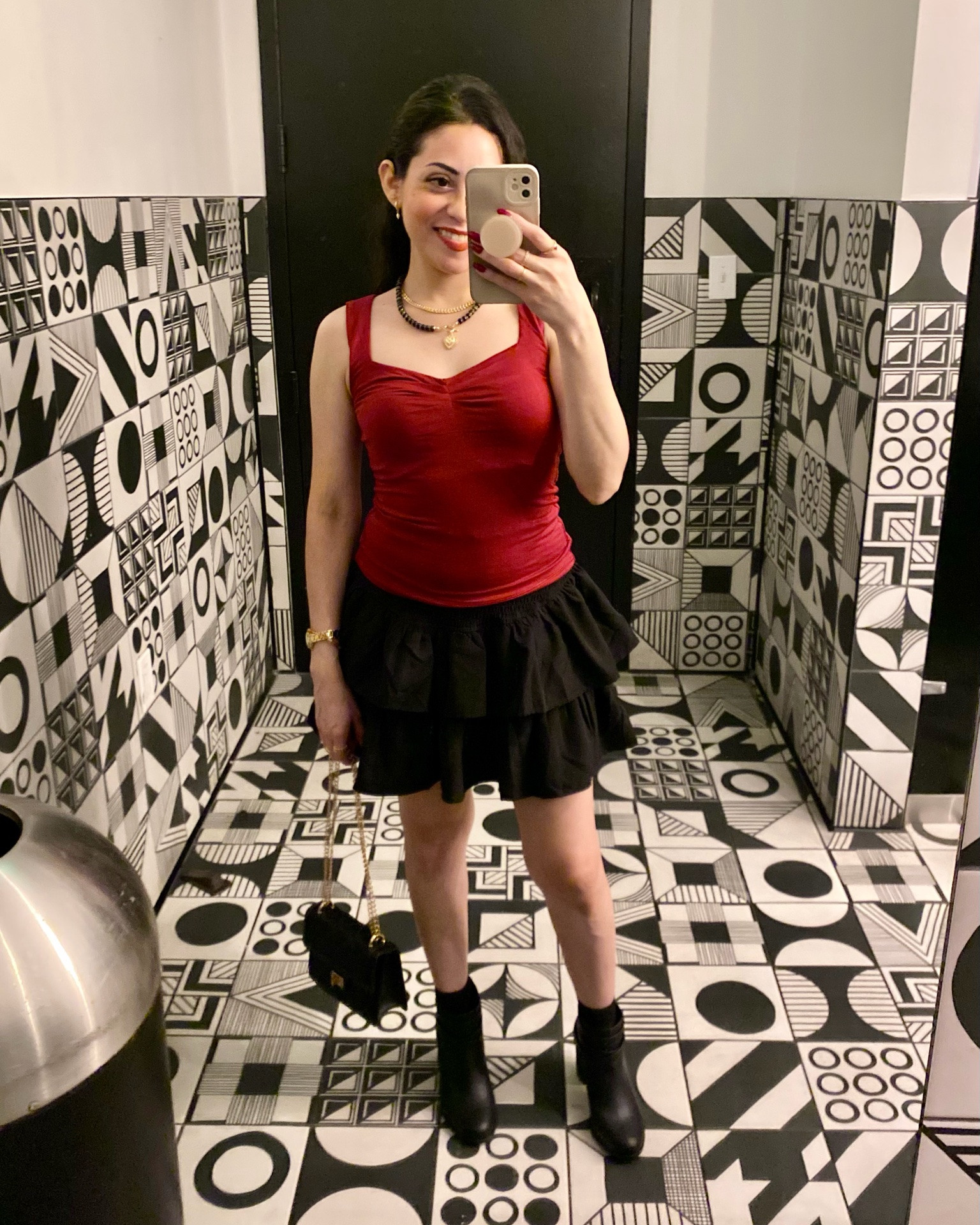 Night outfit. Pleated sweetheart neck: xsmall // ruffle skirt: small // booties: size 7 // lips: Pixie adore

#LTKootd #LTKdayinmylife #LTKgrwm