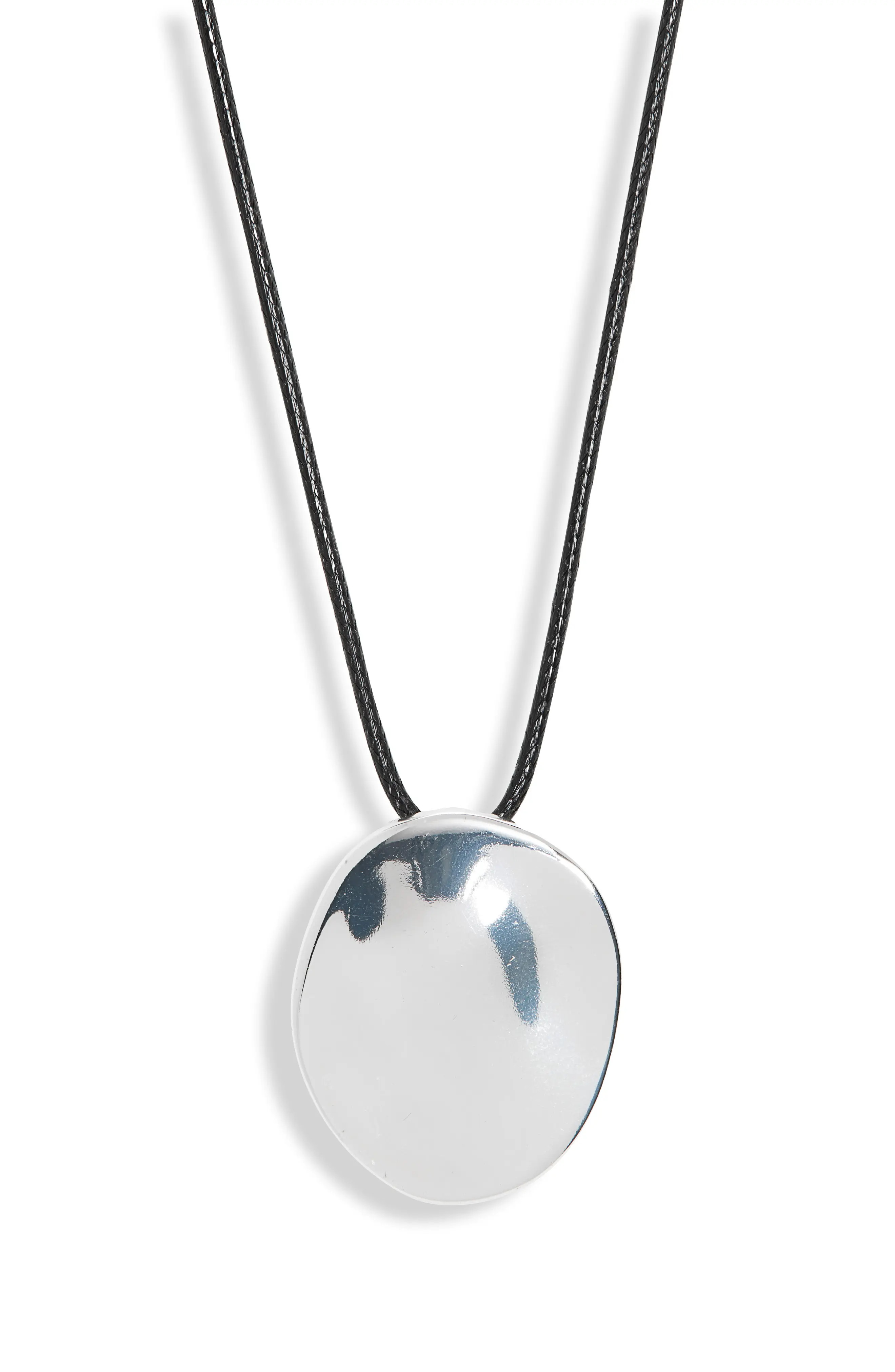 ARGENTO VIVO Oval Pendant Cord Necklace in Silver at Nordstrom | Nordstrom