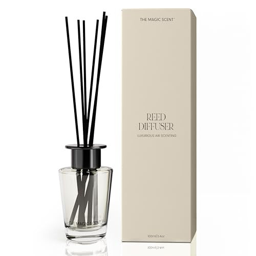 The Magic Scent Oud Wood Reed Diffuser for Home - Luxury Scent Oil with Premium Fiber Reeds for Lasting Gentle Dispersal - Natural, Toxin-Free Reed Diffuser Oil | Amazon (US)