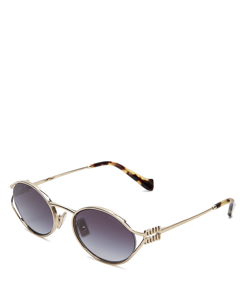 Miu Miu Metal Oval Sunglasses, 54mm | Bloomingdale's (US)