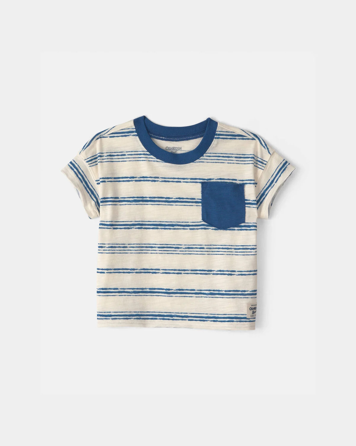 Baby Boy Stripe Pocket Tee - Blue/Ivory - OshKosh B'gosh | Carter's | Carter's Inc
