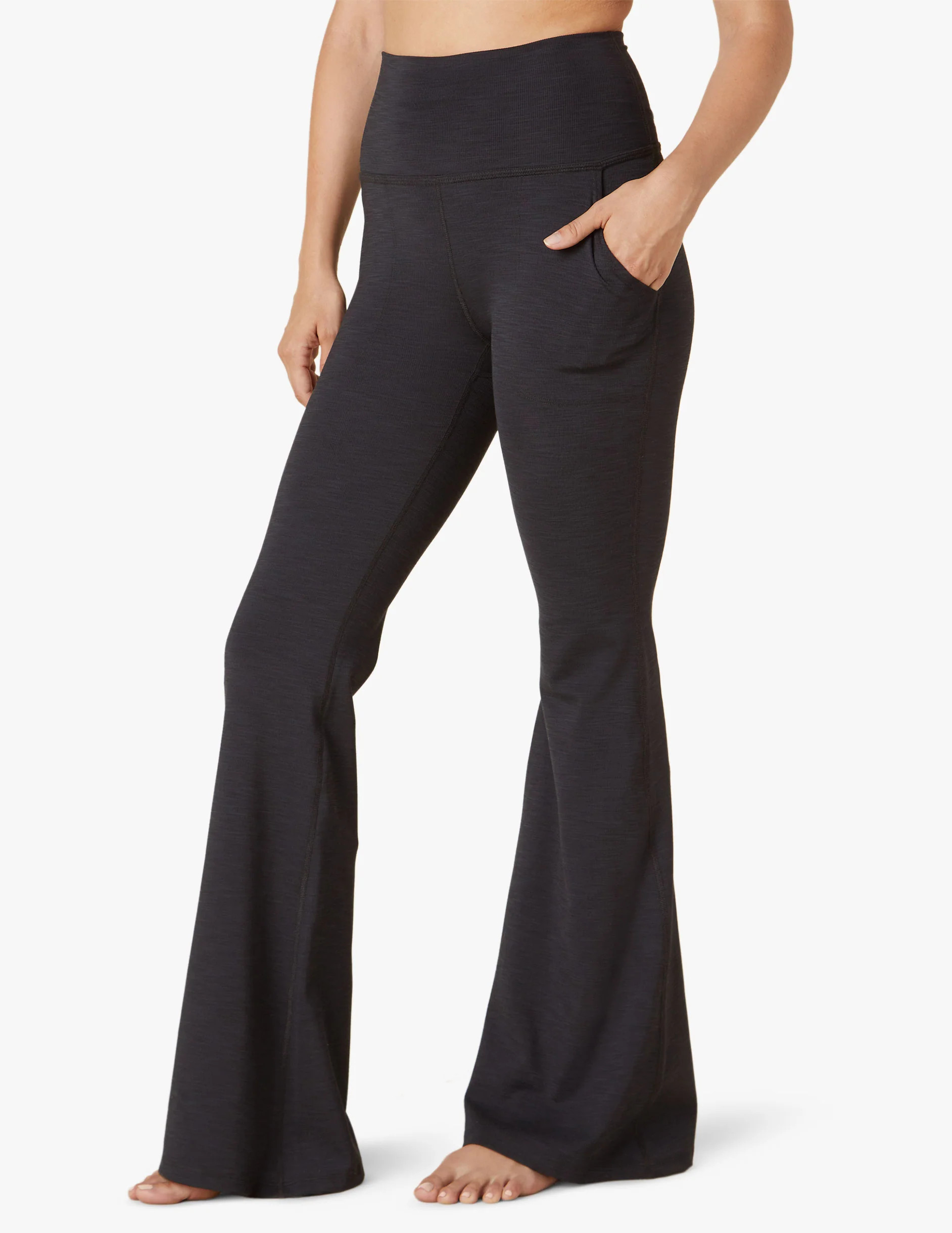 Heather Rib All Day Flare Pant | Beyond Yoga | Beyond Yoga