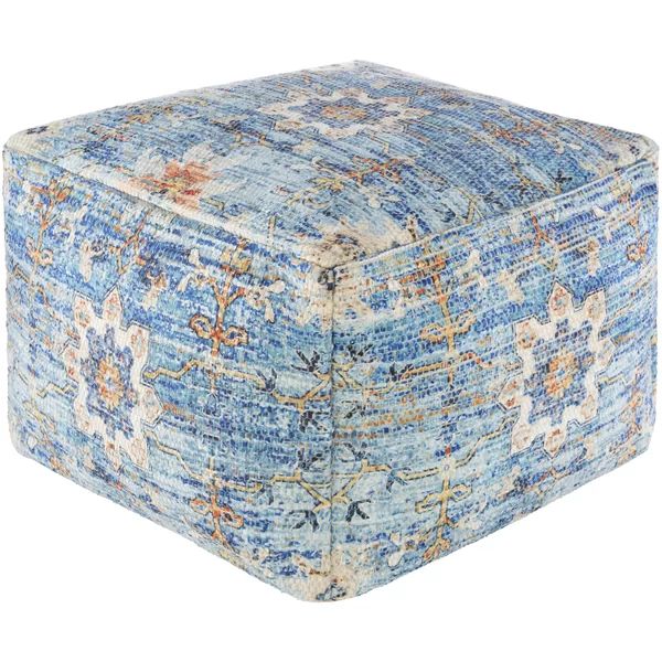 Goodwin 20" Wide Square Floral Pouf Ottoman | Wayfair North America