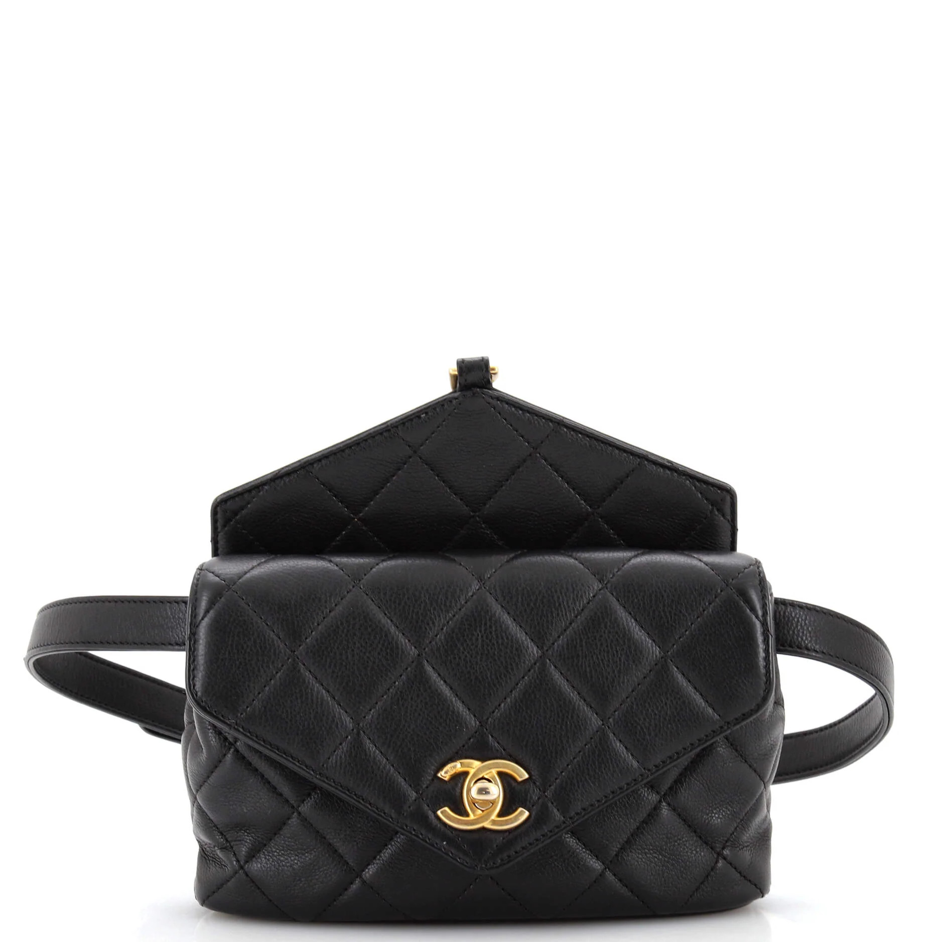 CHANEL Chain Envelope Belt Bag Quilted Calfskin | Rebag