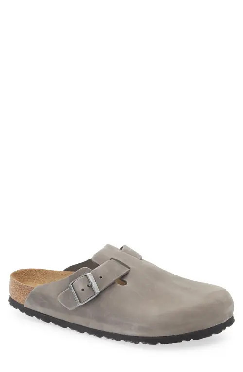 Birkenstock Boston Soft Clog in Gray at Nordstrom, Size 9-9.5Us | Nordstrom