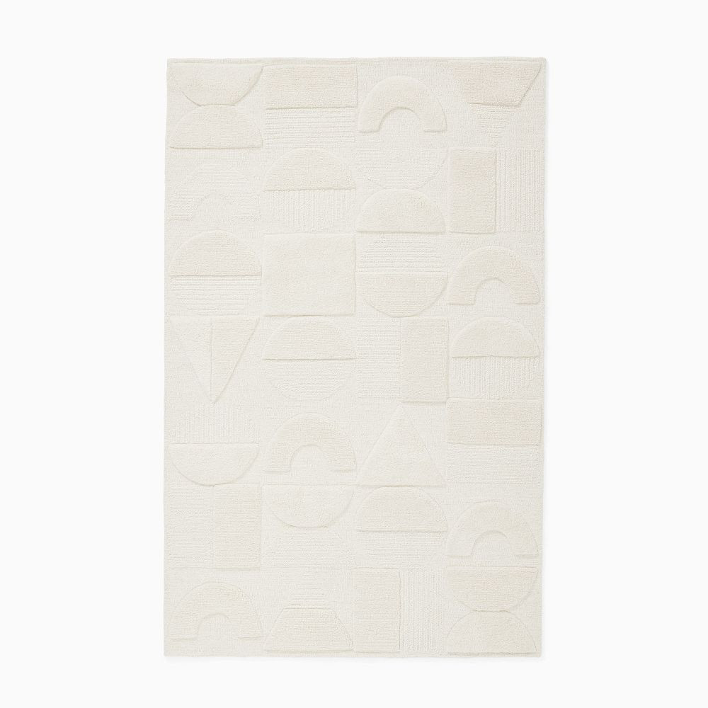Textured Shapes Wool Rug | West Elm (US)