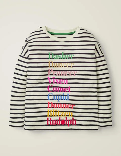 Festive Fun T-Shirt - Ivory Reindeer | Boden (US)