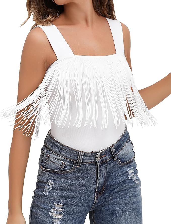 MANGOPOP Women's Square Neck Sleeveless Tank Top Long Sleeve Bodysuits Jumpsuits | Amazon (US)