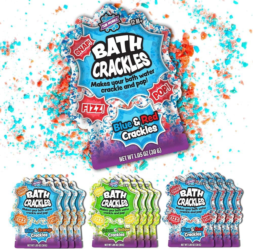 Tub Works® Bath Crackles Bath Toy, Variety 12 Pack | Nontoxic & Fragrance-Free | Makes Bath Wate... | Amazon (US)