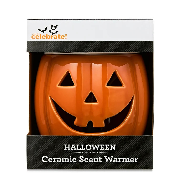 Halloween Orange Ceramic Pumpkin Indoor Electric Wax Warmer, 5.5"L x 5"W x 6"H, by Way To Celebra... | Walmart (US)
