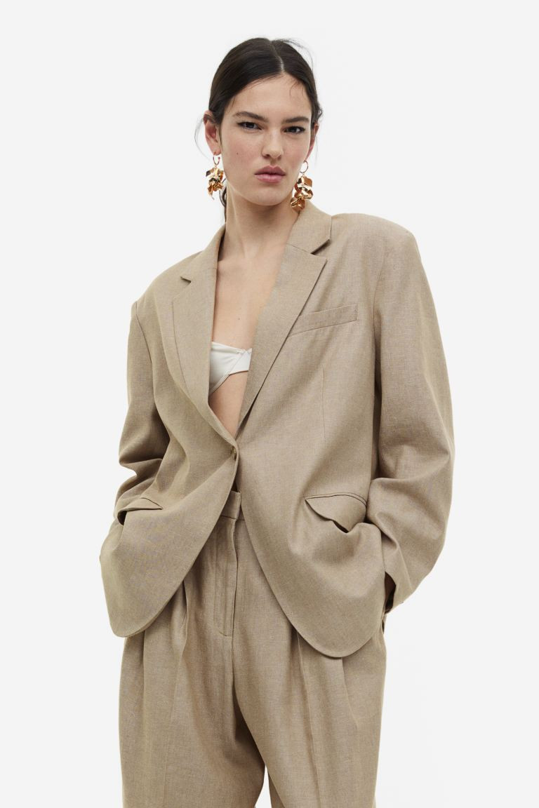 Oversized single-breasted blazer | H&M (UK, MY, IN, SG, PH, TW, HK)