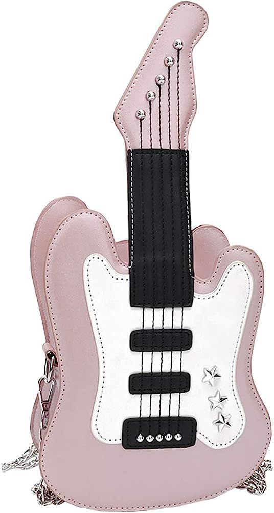 QZUnique Guitar/Violin/Piano Shoulder Bag Creative PU Leather Handbag Zipper Closure Crossbody To... | Amazon (US)