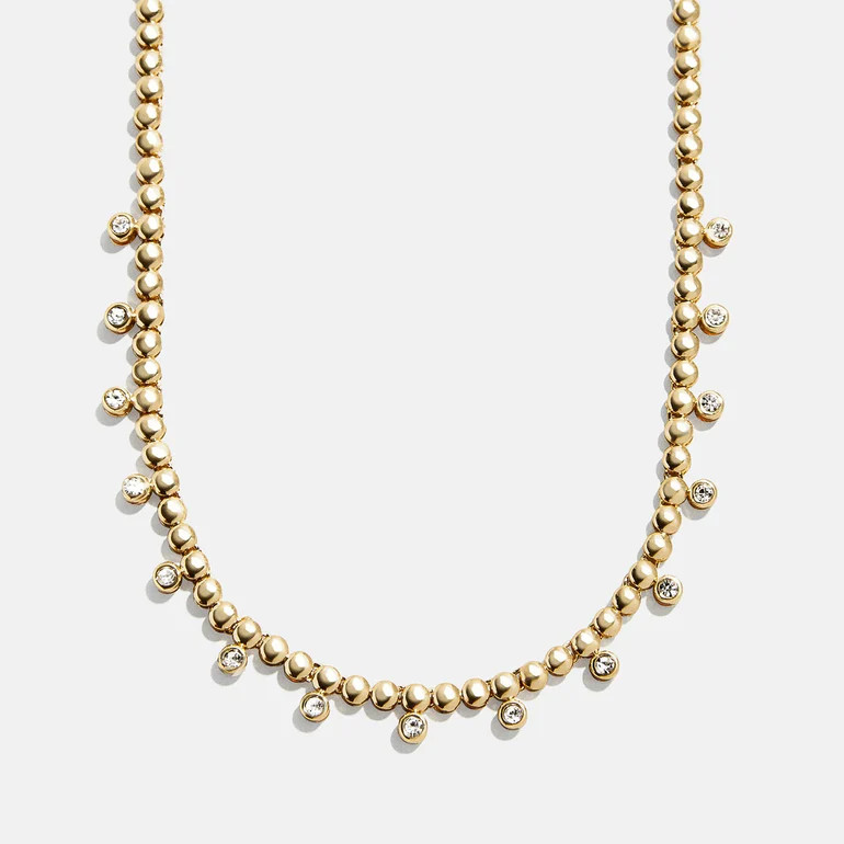 Joelle Pisa Beaded Necklace - Circle Bezel | BaubleBar