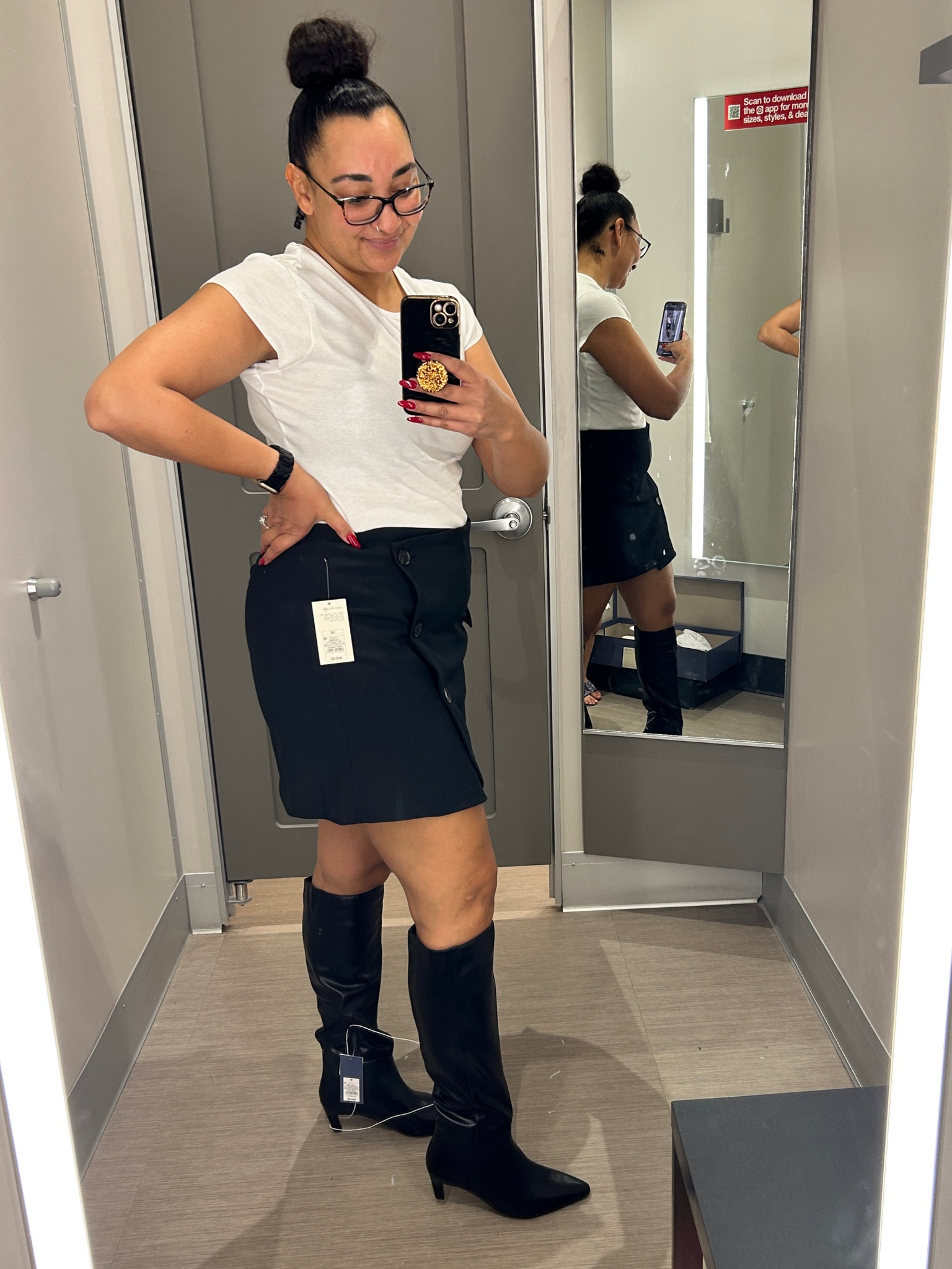 Target boots. Skirt. Tee shirt. 

#LTKGiftGuide #LTKU #LTKHoliday