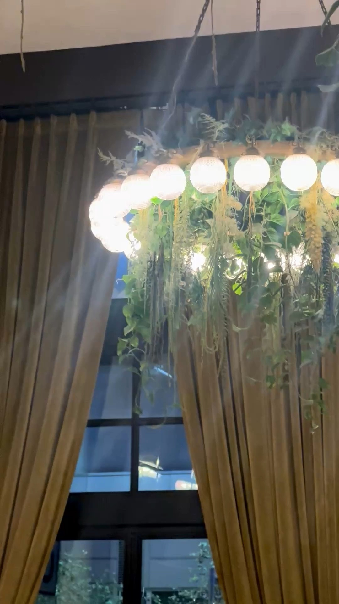 Friday evening — pleated velvet drapes falling from high ceilings, with chandeliers softly layered in greenery.

An atmosphere that feels warm, elevated, and quietly dramatic. #Chandelier #VelvetDrapes #HighCeiling #GreeneryDecor #EveningMood #InteriorInspiration

#LTKdayinmylife #LTKvlog