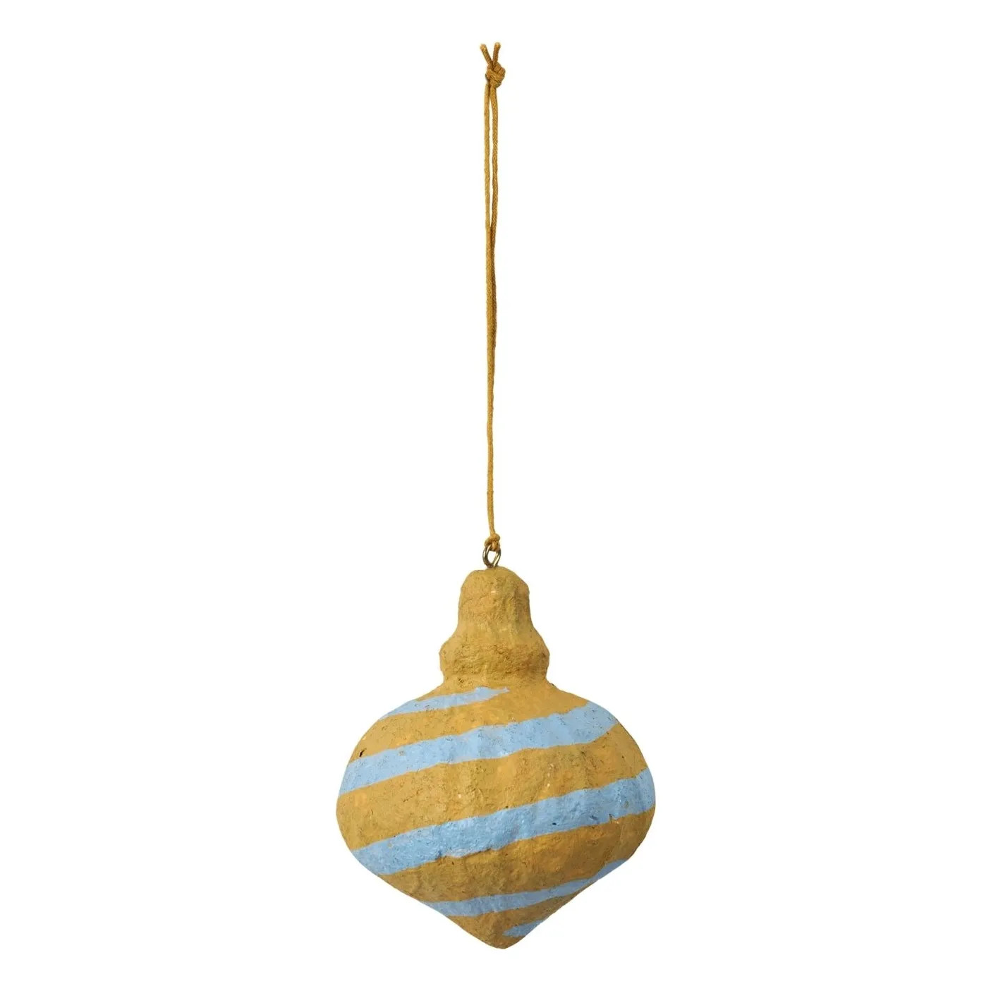 Toupie papier-mâché Christmas decoration | Yellow | Smallable