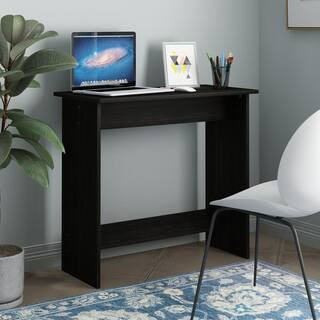 32 in. Rectangular Espresso Computer Desk with Solid Wood Material | The Home Depot