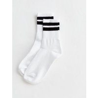 Women's White Ribbed Stripe Tube Socks New Look | New Look (UK)