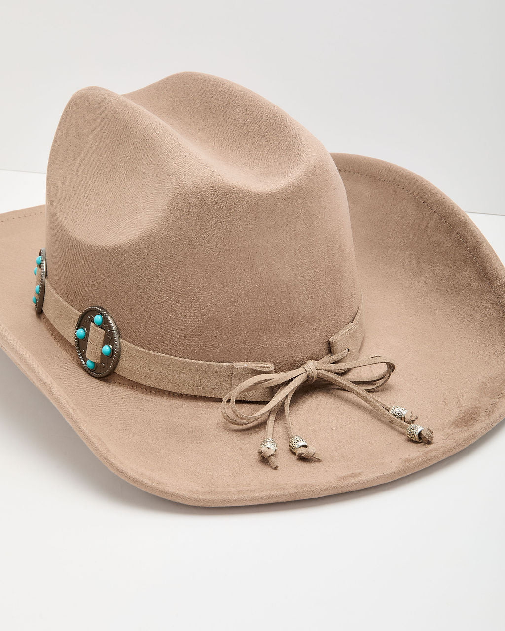 Salt Coast Faux Suede Turquoise Medallion Band Western Hat | VICI