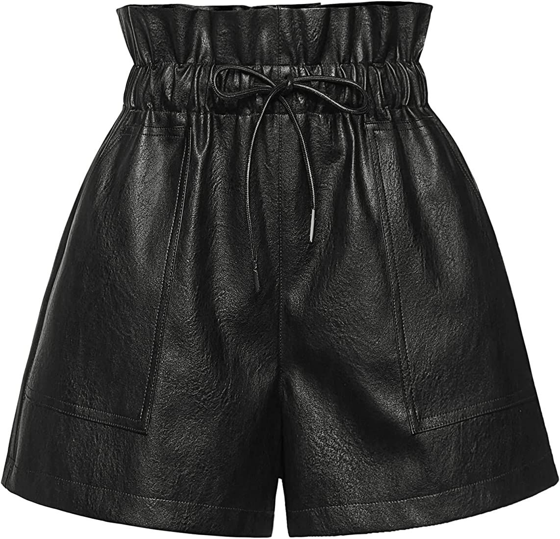 QIANXIZHAN Women's Leather Shorts, Faux High Waisted Wide Leg Sexy Shorts SP | Amazon (US)