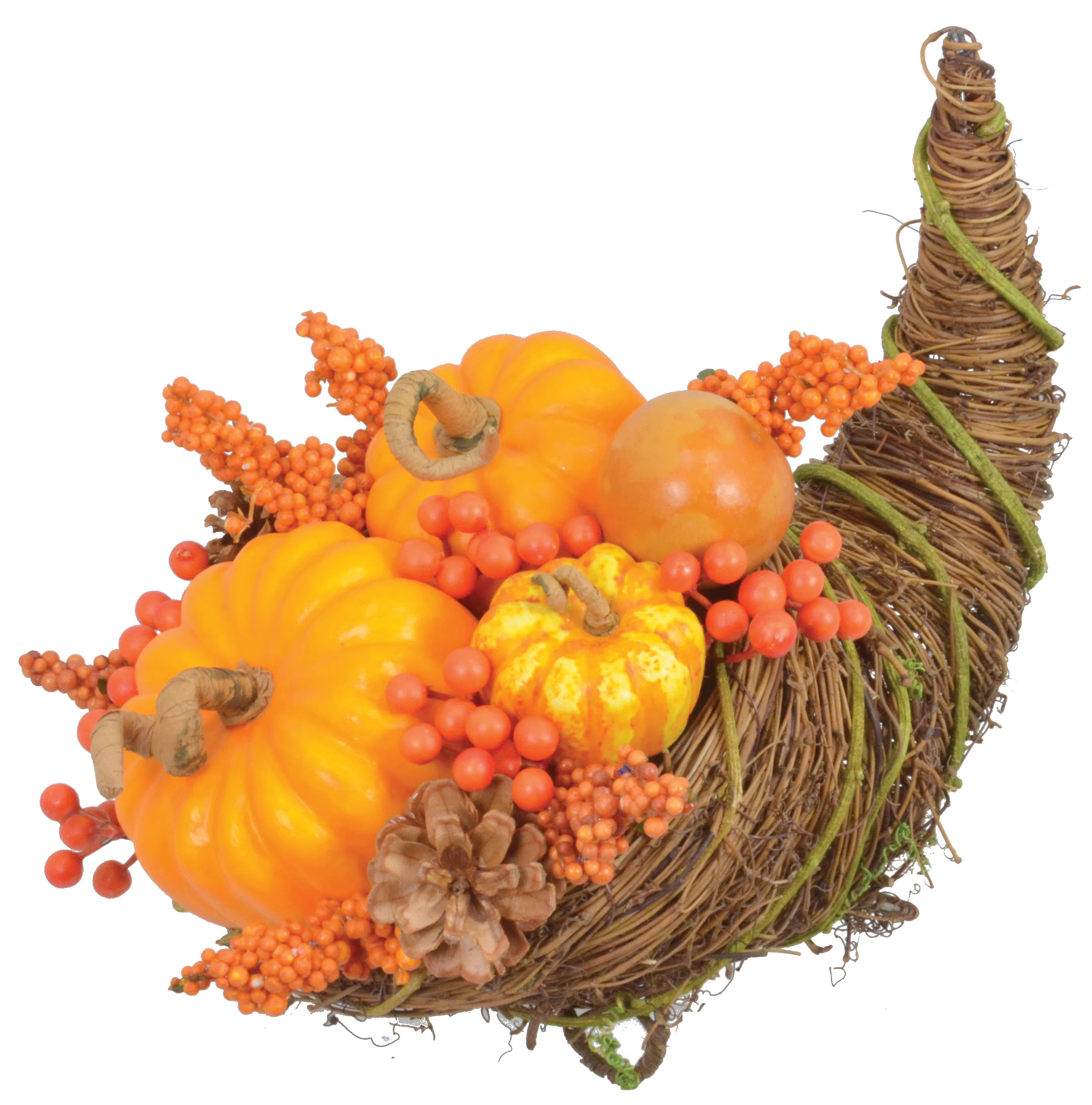 Three Posts Pumpkin Cornucopia Mixed Floral Arrangement & Reviews | Wayfair | Wayfair North America