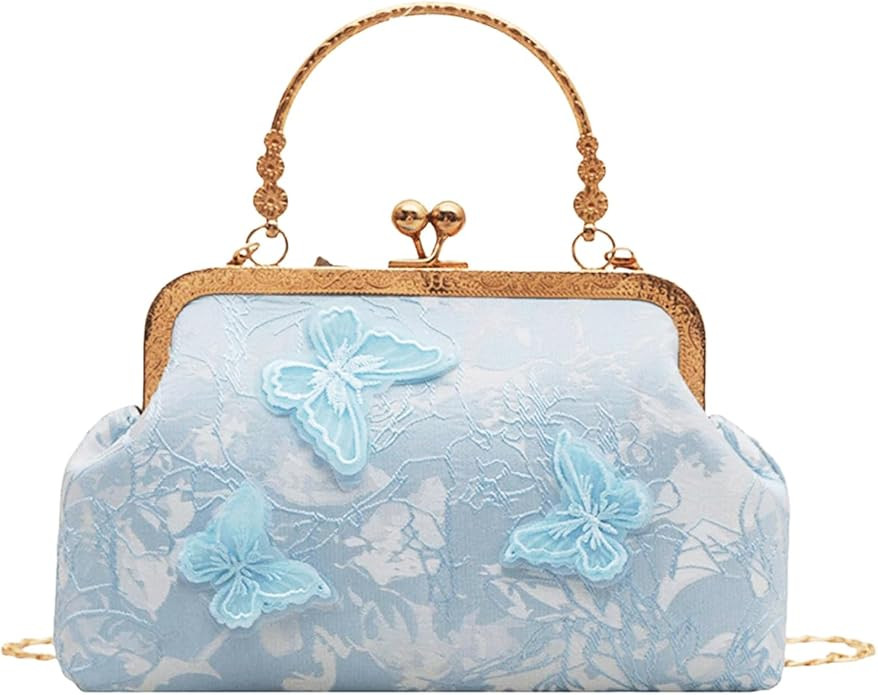 Elegant Embroidered Butterfly Clutch Purse for Women, Retro Crossbody Shoulder Bag, Party Purses ... | Amazon (US)