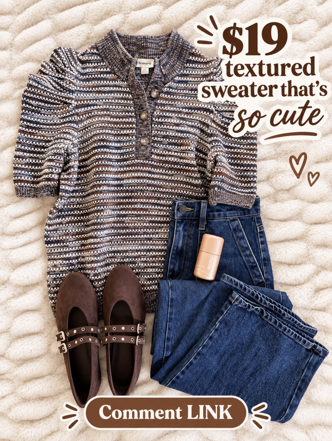 This $19 textured sweater is SO cute! 😍 The puff sleeves and pretty knit make it feel extra special, but it’s still easy enough to wear with jeans and flats.

Comment LINK and I’ll send it to you! 🔗⬇️

#LTKOver40 #LTKSeasonal #LTKootd