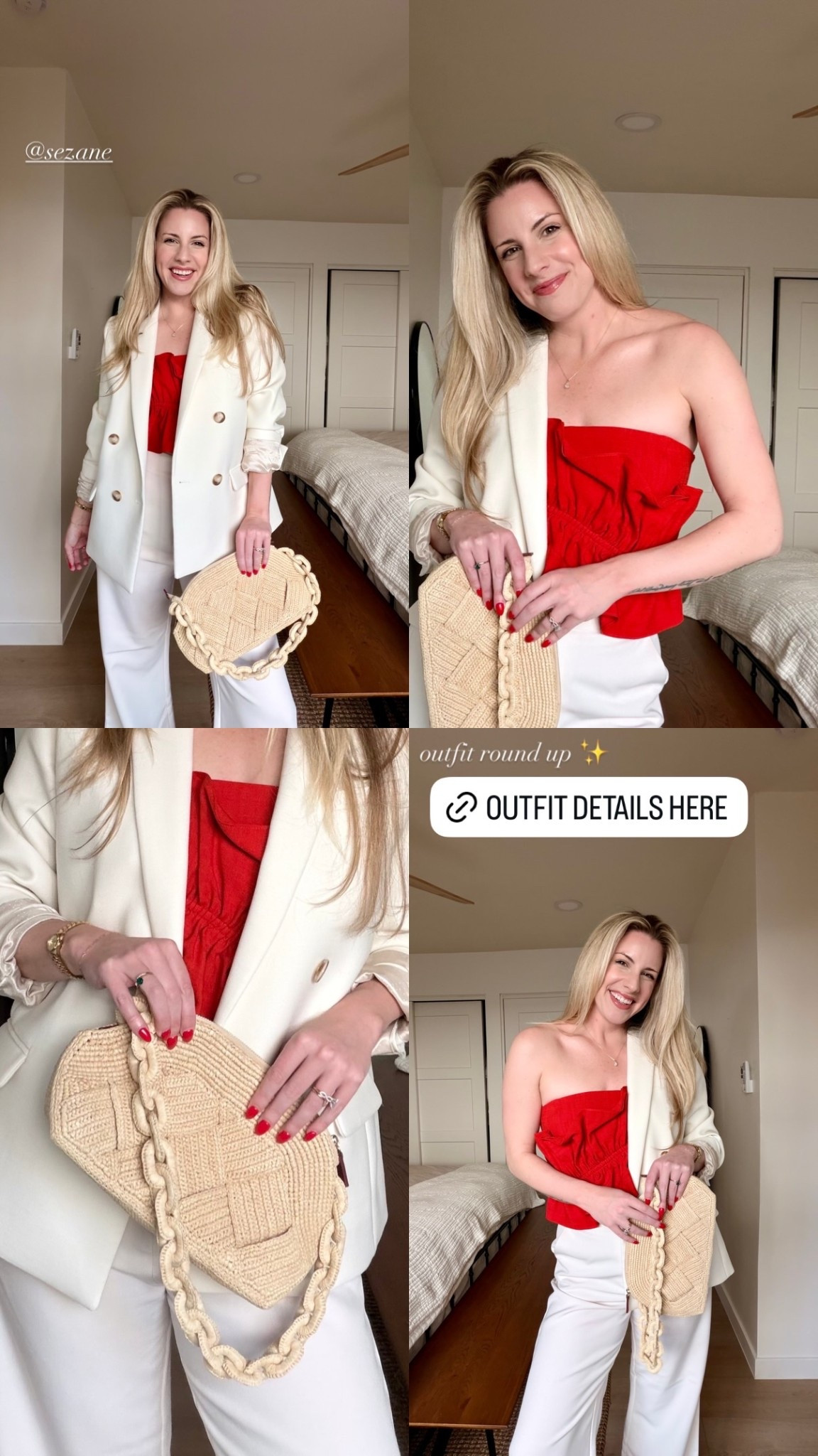 outfit round up ✨ @sezane

a little color moment ❤️

pairing a red top with tailored neutrals has been my go-to lately — simple but it feels elevated

linking everything (and similar options) ✨

#LTKWorkwear #LTKSeasonal #LTKootd