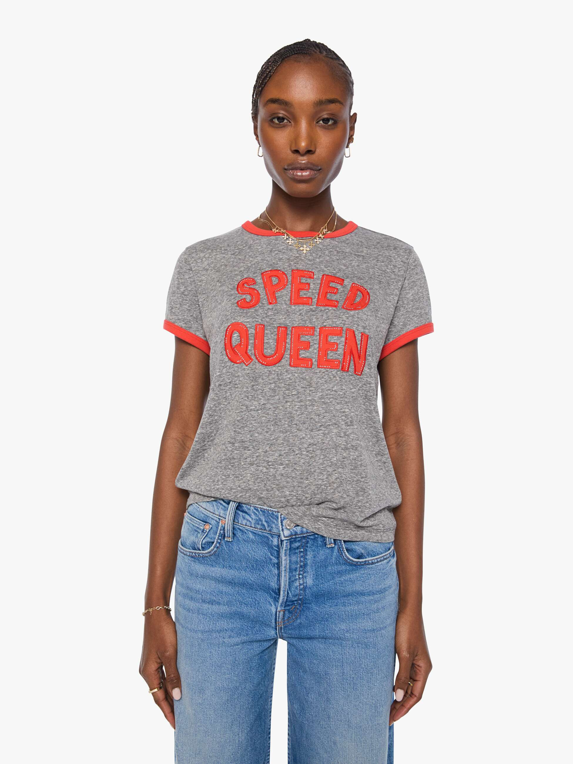 The Boxy Goodie Goodie Ringer - Speed Queen | Mother Denim