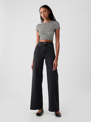 High Rise Stride Wide-Leg Jeans | Gap (US)
