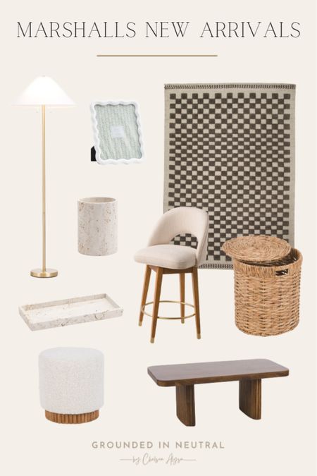 I love these New Arrivals from Marshalls! The matching Travertine Bathroom Tray and Wastebasket are perfect for a neutral space. I also adore this Brass Tone Floor Lamp and Wool Blend Rug for any living area. 

#LTKHome #LTKStyleTip