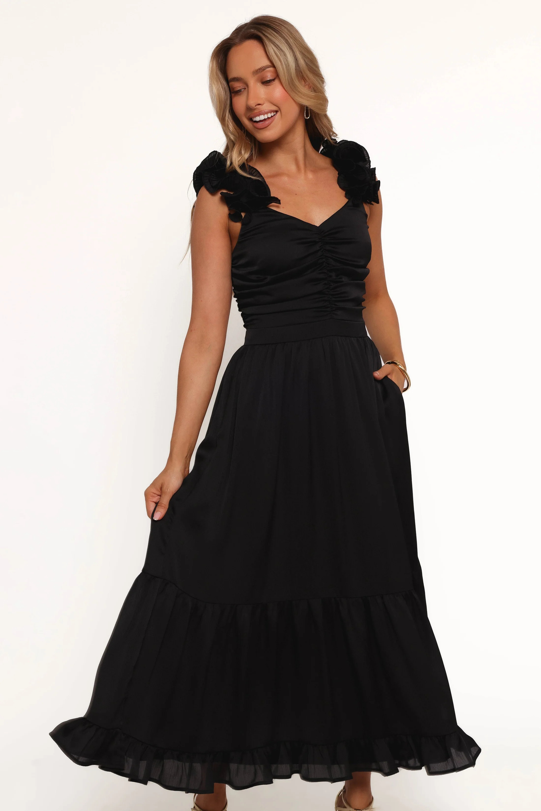 Inca Midi Dress - Black | Petal & Pup (US)